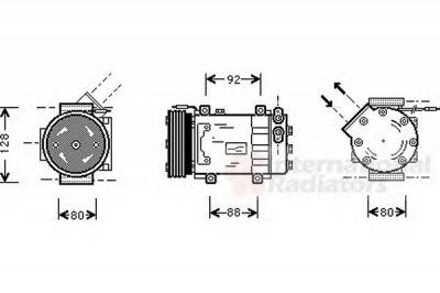 VAN WEZEL 4300k255 -  Компрессор, кондиционер
